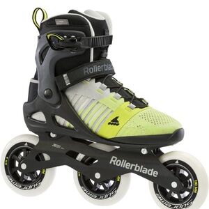 Rollerblade Men’s Macroblade 110 3WD Inline Skates in Black and Neon Yellow 7.5